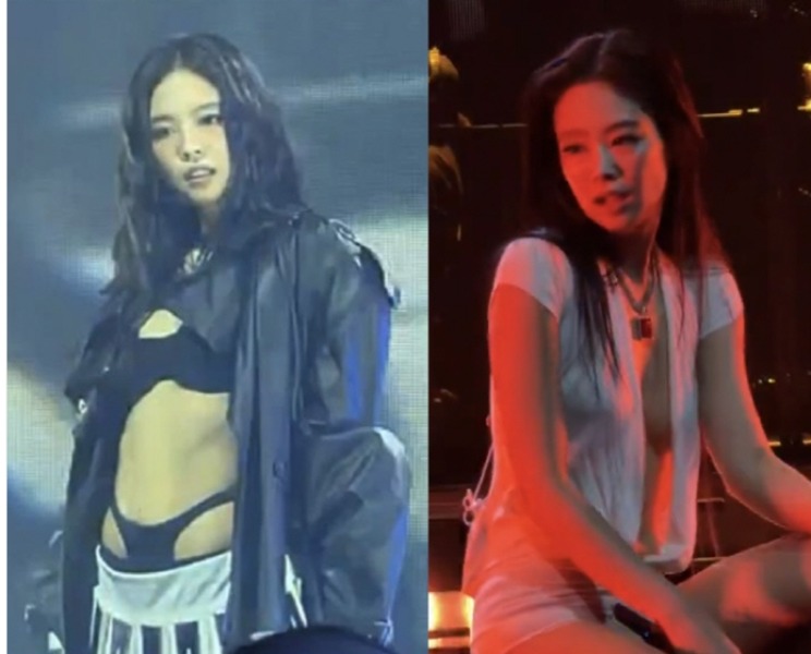 제니, LA 콘서트에서 바디수트 논란… 예술인가 과도한 연출인가?에 대한 img