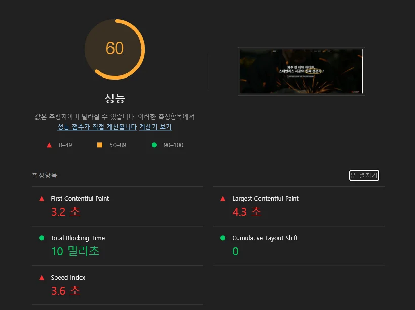 웹서버 속도개선 4.8배 향상 기록에 대한 img